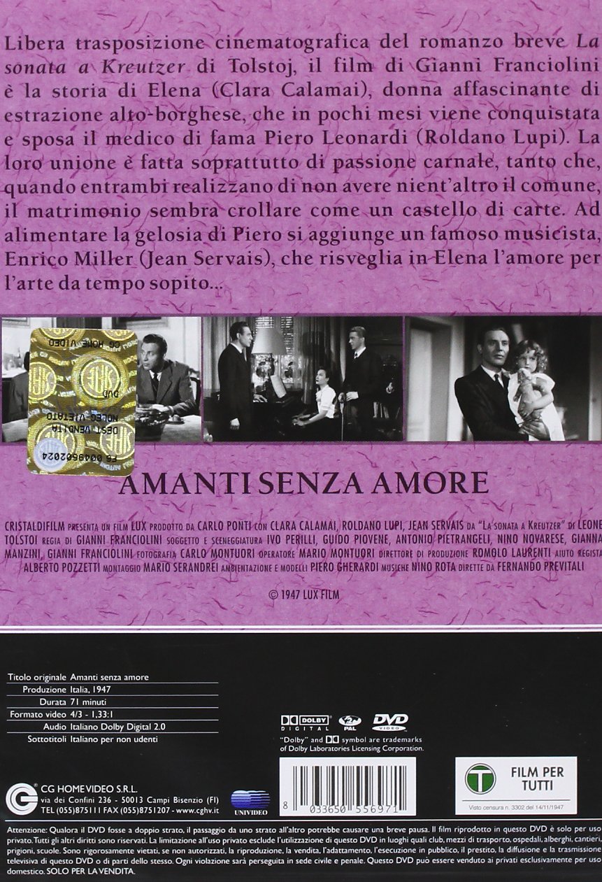 Amanti Senza Amore - (Italian Import)