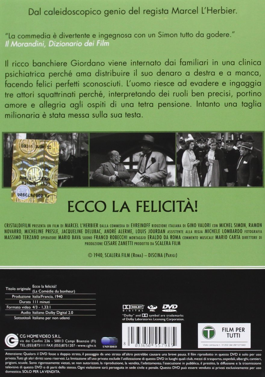 ecco la felicita' dvd Italian Import