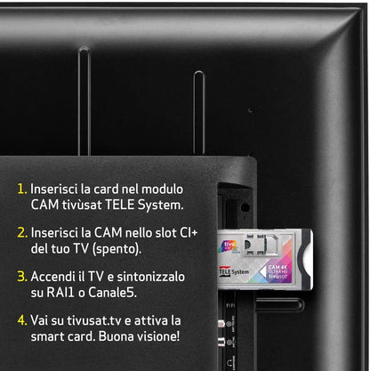 Cam Tivusat 4K Con Card