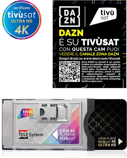 Cam Tivusat 4K Con Card