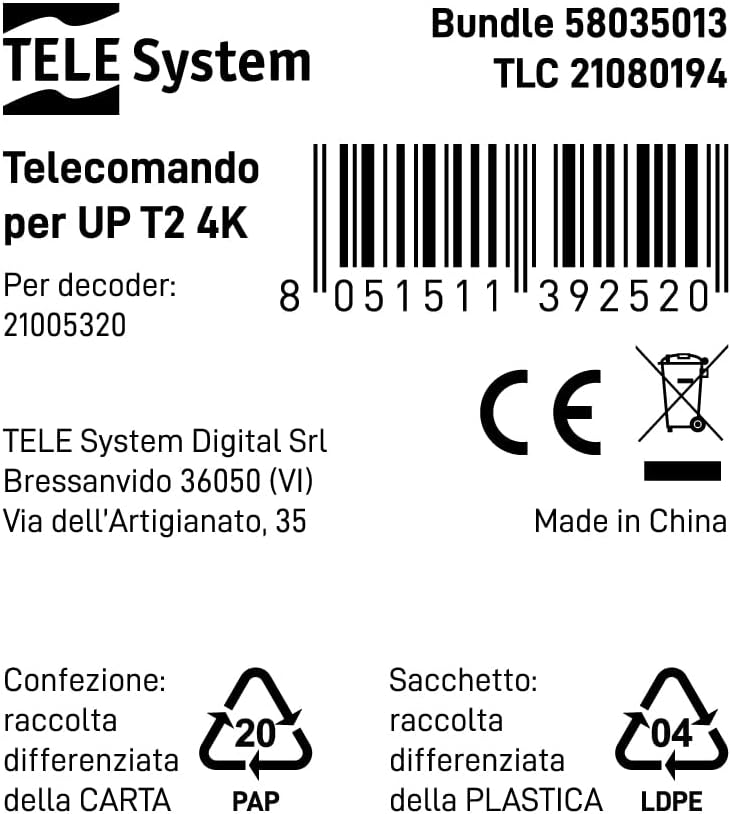Telecomando Ts4020
