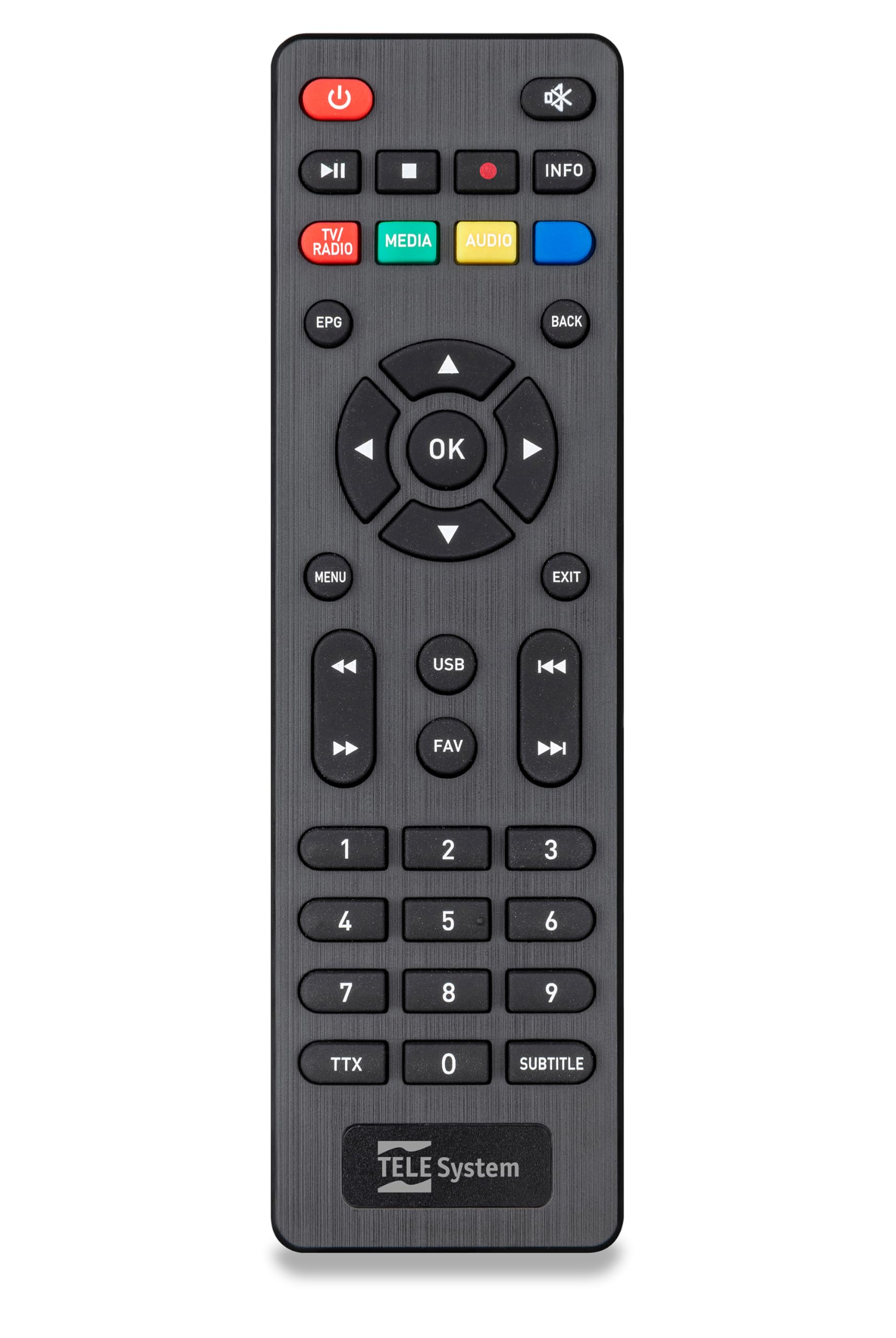 TELE System Telecomando Originale per Decoder Digitale Terrestre MINION e TS6815 T2HEVC: controllo affidabile e intuitivo, compatibilità totale, facile da usare e installare