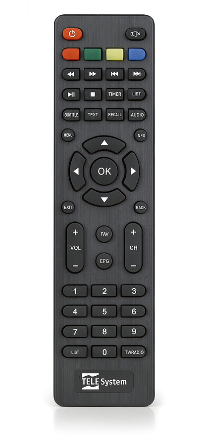 TELE System Telecomando Originale per Decoder Digitale Terrestre TS6105 T2HEVC: con controllo affidabile e intuitivo, compatibile al 100%, facile da usare e configurare