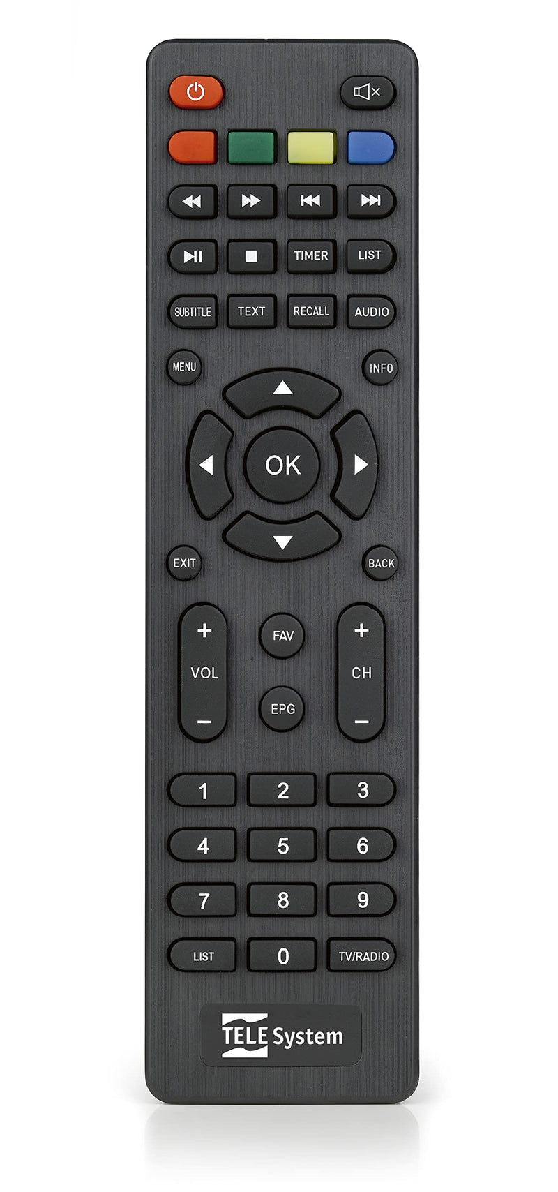 TELE System Telecomando Originale per Decoder Digitale Terrestre TS6105 T2HEVC: con controllo affidabile e intuitivo, compatibile al 100%, facile da usare e configurare