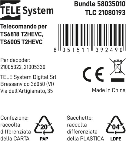 Telecomando Ts6818/6005