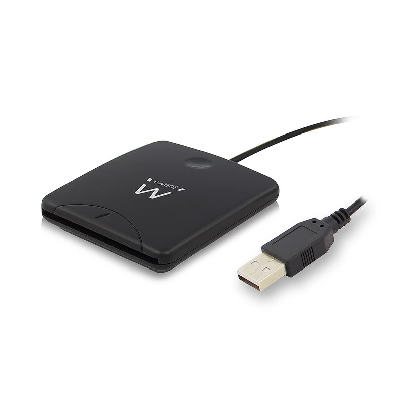 Ewent Smart Card Reader - Card and ID card reader - USB port - PC/SC and WHQL compatible, black