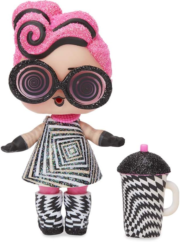 L.O.L. Surprise!-Light Glitter Ball 8 Davon 1 Puppe mit Pailletten, 8 cm, phosphoreszierend, Schwarze Lampe, zufällige Modelle, zum Sammeln inklusive Batterien, Spielzeug für Kinder ab 3 Jahren LLUB4