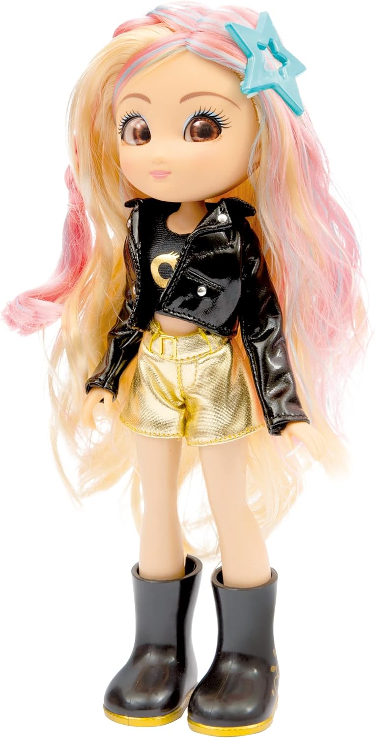 UNIQUE EYES, MYM08 Doll 25 cm with Their Eyes and Magic Hair, Toy for Children 3 Years and Above