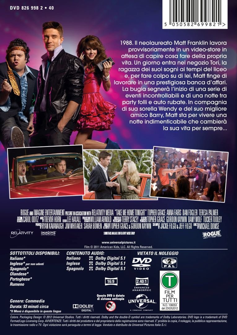Take Me Home Tonight - (Italian Import)
