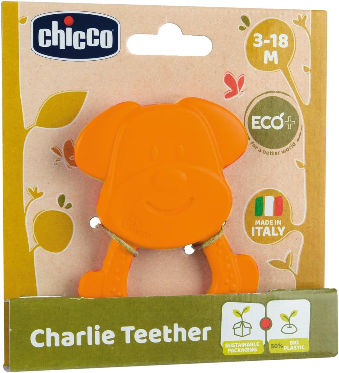Chicco Charlie Eco+ Teether Dog 3-18 Months