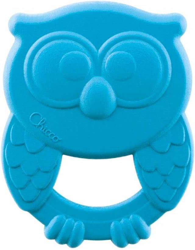 Chicco ECO+ Teething Toy, Owly | Sustainable Baby Toy, Recycled Plastic, 3 months + White 1 Count (Pack of 1)