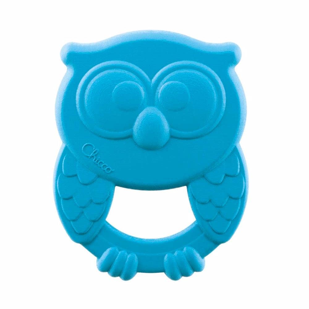 Chicco ECO+ Teething Toy, Owly | Sustainable Baby Toy, Recycled Plastic, 3 months + White 1 Count (Pack of 1)