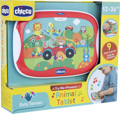 chicco Animal Tablet Game, Electronic Talking With Fun Content On Animals, Batteries Included, 12-36 Months, Multicolor