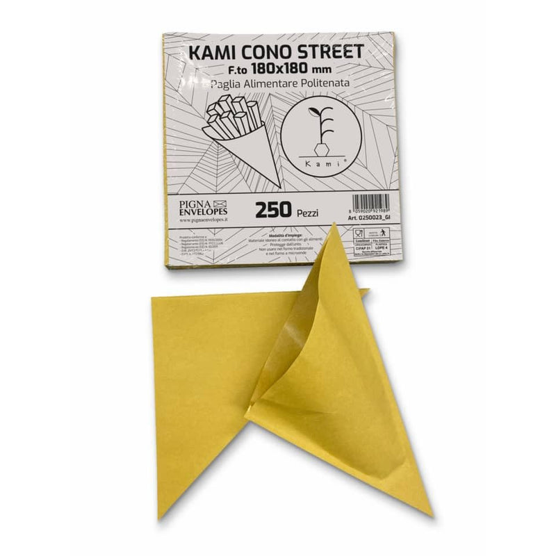 Confezione 250 Coni Street in carta di pura cellulosa 180x180mm - Kami