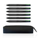OSAMA, 4 Multi - Set of 4 Black Pens - 6 Pieces + Small Case Included - Multicolour Ballpoint Pen - 1 mm with Ink Black, Blue, Red and Green - Coloured Pens for Stationery and Stationery
