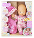 Nenuco Baby Talks, we get dressed - doll with sounds for children from 1 year (Famosa 700016282) multicoloured Baby doll