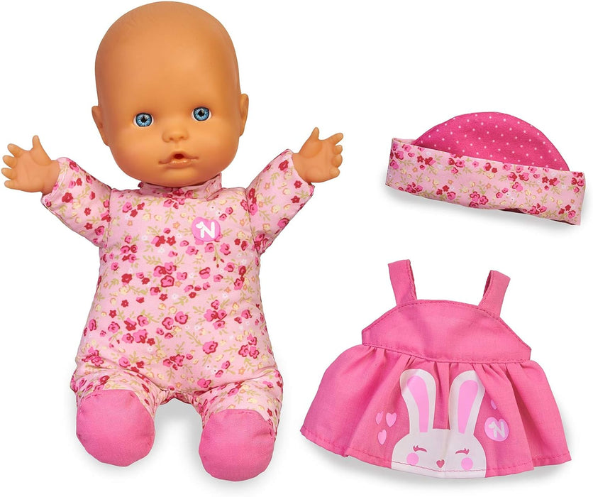 Nenuco Baby Talks, we get dressed - doll with sounds for children from 1 year (Famosa 700016282) multicoloured Baby doll