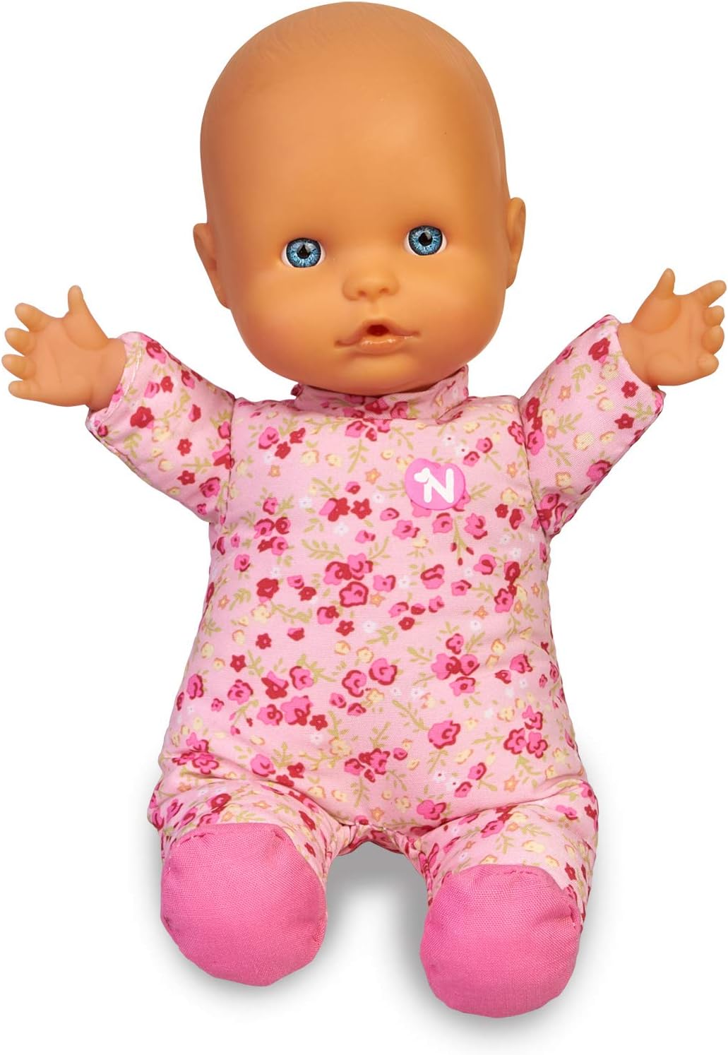 Nenuco Baby Talks, we get dressed - doll with sounds for children from 1 year (Famosa 700016282) multicoloured Baby doll