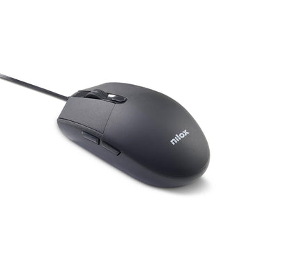 Mouse Nilox Mousb1004 Black Multicolour 3200 Dpi