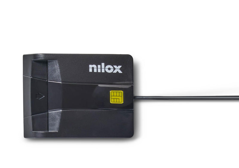 Nilox, Lettore Smart Card Firma Digitale, per Tutti I Tipi di Smart Card a Chip, Connessione USB 2.0, Compatibile con USB CCID Transport Rev1.1, Implementazione ISO-7816, Conforme ISO 7816 (1, 2 e 3