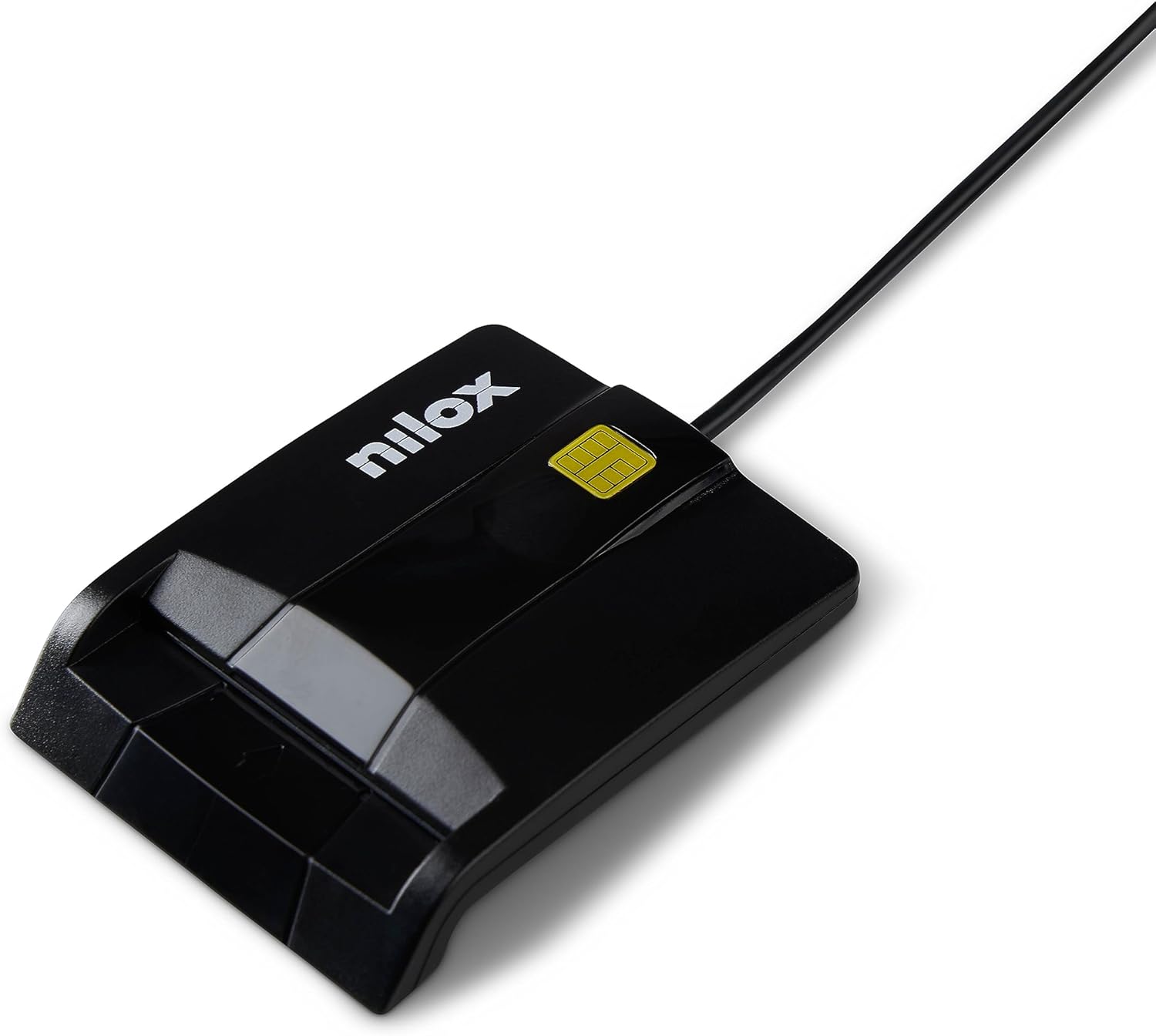 Nilox, Lettore Smart Card Firma Digitale, per Tutti I Tipi di Smart Card a Chip, Connessione USB 2.0, Compatibile con USB CCID Transport Rev1.1, Implementazione ISO-7816, Conforme ISO 7816 (1, 2 e 3