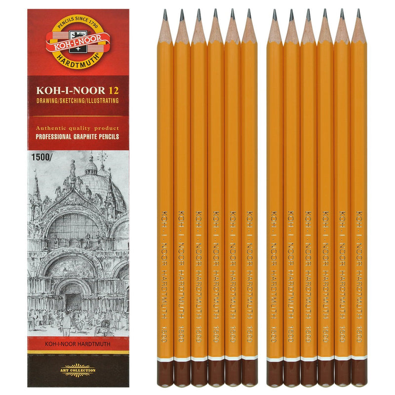 KOH-I-NOOR 1500 2B Graphite Pencil (Pack of 12