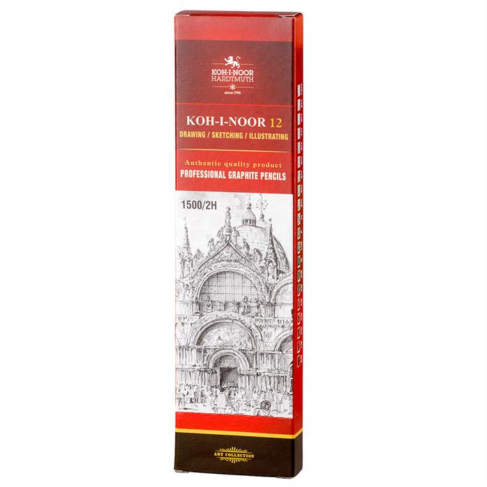 Koh I Noor graphite pencils 1500 2H - pack of 12 pencils