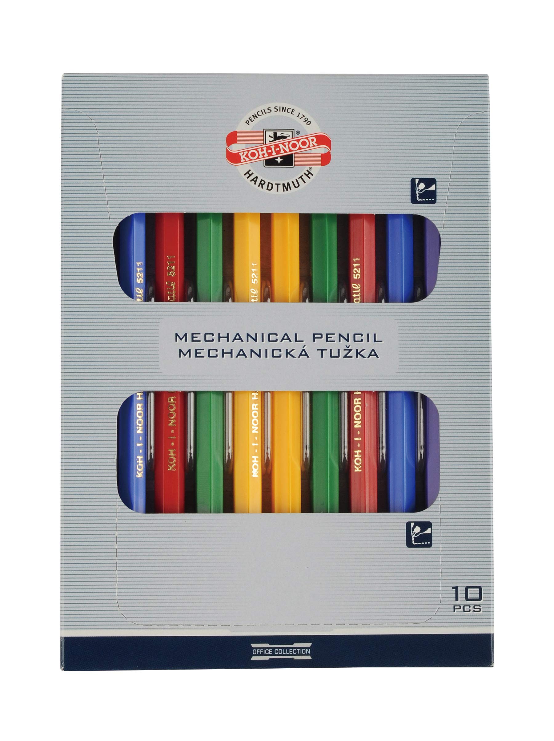 KOH-I-NOOR 5211 Matita portamine, diametro 2 mm, sistema di blocco a stretta, colori assortiti, 1 pezzo