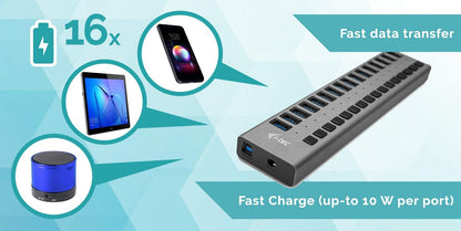 i-tec USB 3.0 Charging HUB 16 Port Single