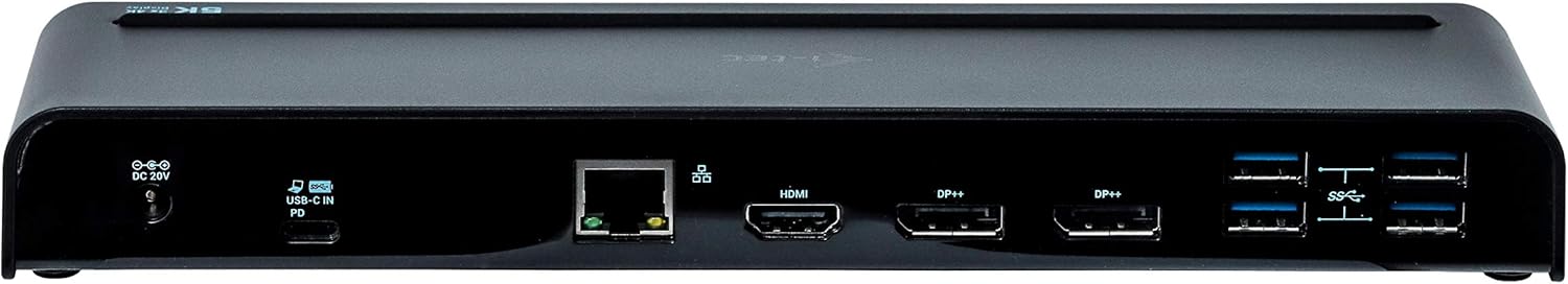 i-tec USB-C / USB 3.0 3X 4K Docking Station Universal 2X Display Port 1x HDMI 1x LAN 5x USB 3.0 1x USB-C 1x Audio Indoor / Outdoor Power Delivery 85 W, ITA Power Plug