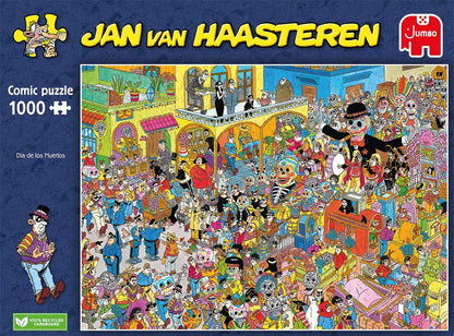 Jumbo- Jan Van Haasteren Dia de los Muertos 1000 Unidades, Multicolor, 68x49cm (20077