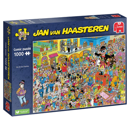 Jumbo- Jan Van Haasteren Dia de los Muertos 1000 Unidades, Multicolor, 68x49cm (20077