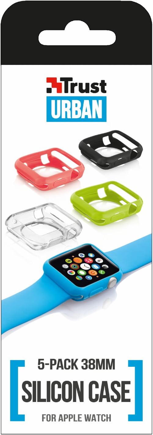 Trust Urban Silicon Case for 38 mm Apple Watch (Pack of 5