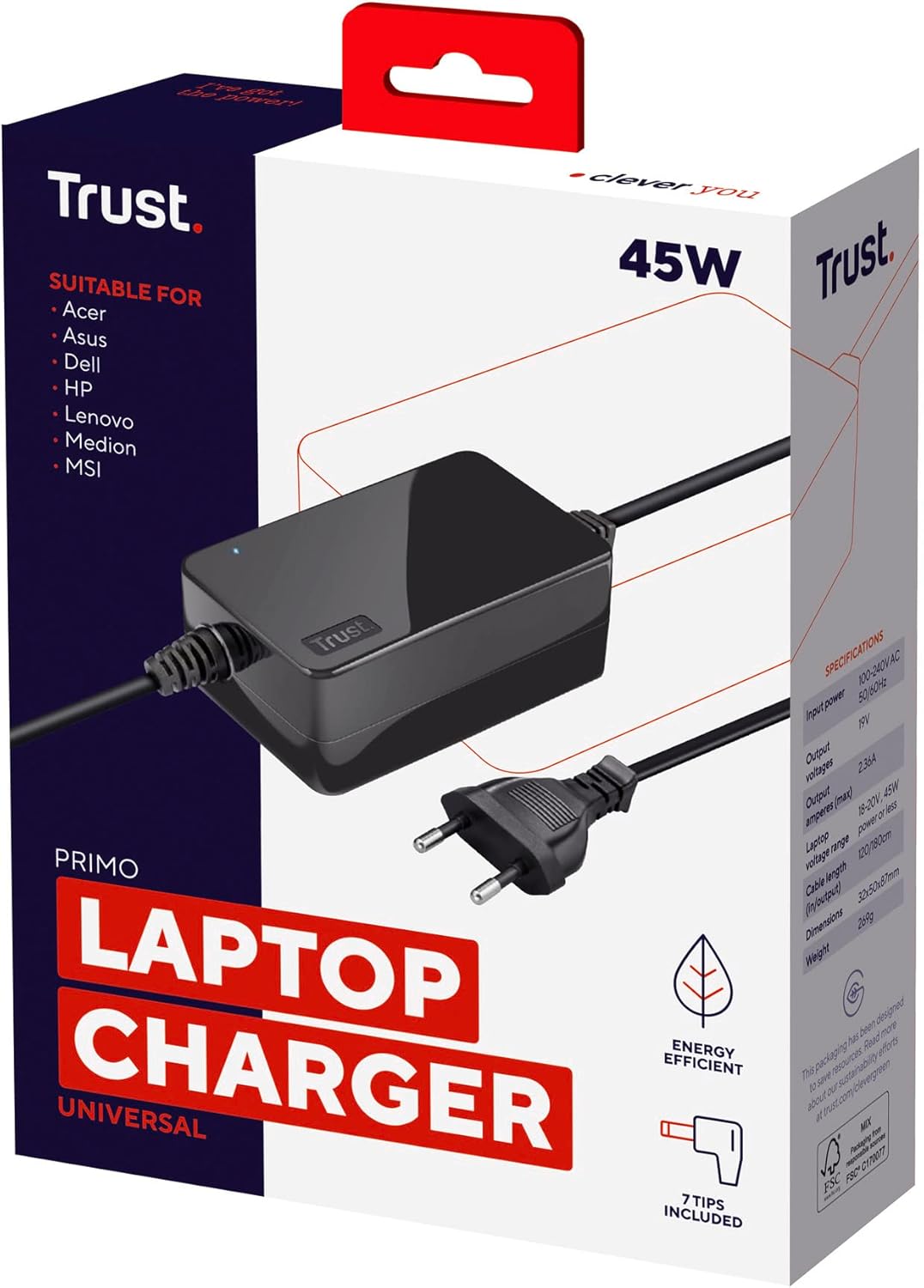 Alimentatore Notebook 19V 45W