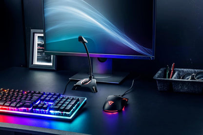 Trust Gaming LED-Illuminated USB Streaming Microphone GXT 215 Zabi for Computer, Laptop, PC - Black