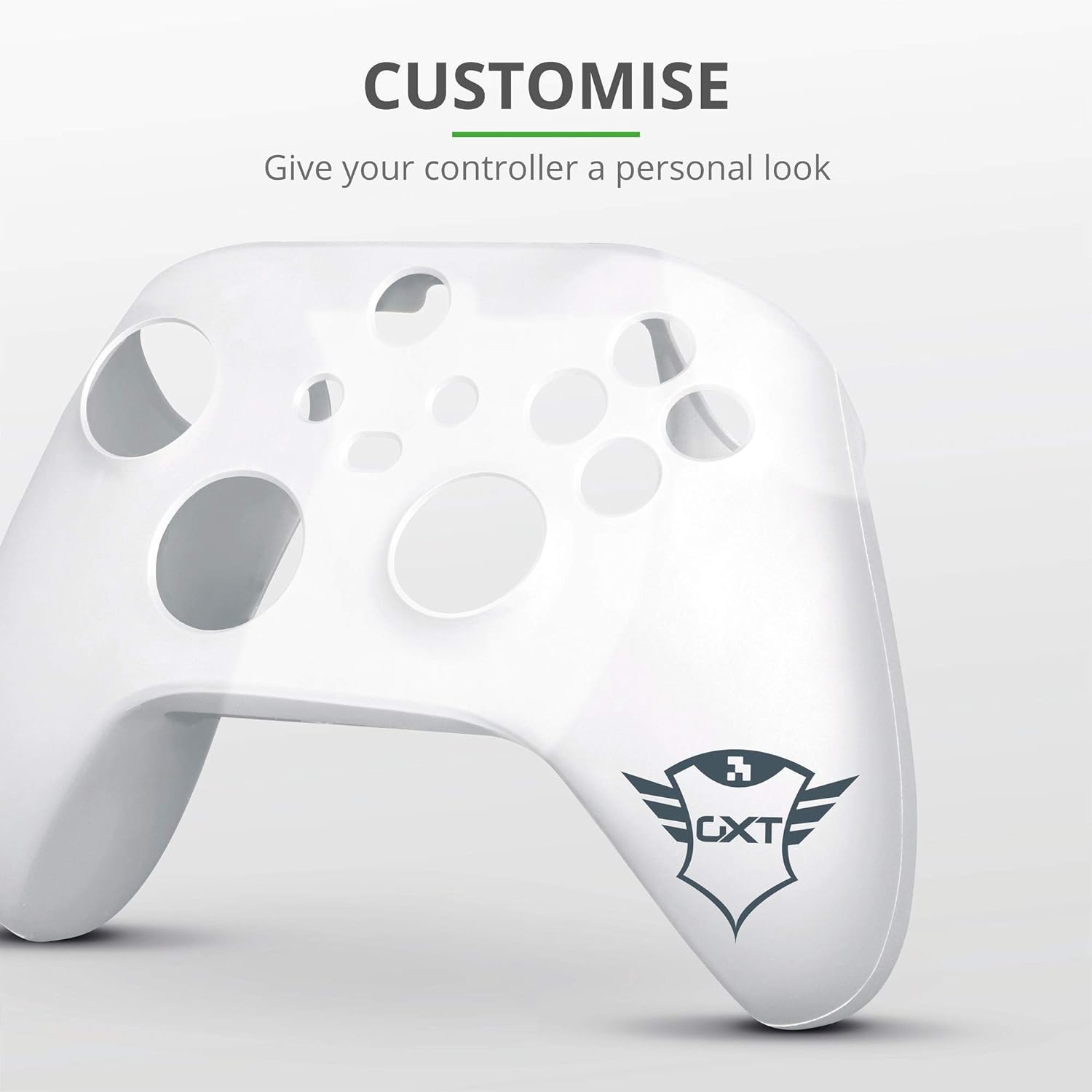Trust Gaming GXT 749 Xbox Controller Skin, Anti-slip Silicone Cover Case for Xbox Series X (S) Controller - Transparent