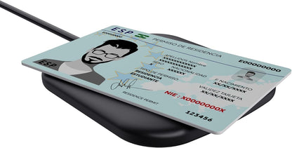 Trust Ceto Contactless Smart Card Reader, NFC Enabled USB Smartcard Reader ISO 14443 Type A, Type B, Mifare 1k&4k Cards, ICAO 9303 Compatible, Made with 85% Recycled Materials, Easy Authentication