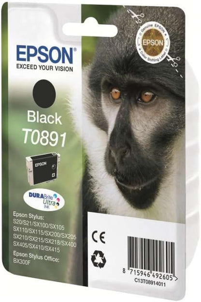 Epson T089 Serie Scimmia, Cartuccia Originale Getto d'Inchiostro DURABrite Ultra, Formato Standard