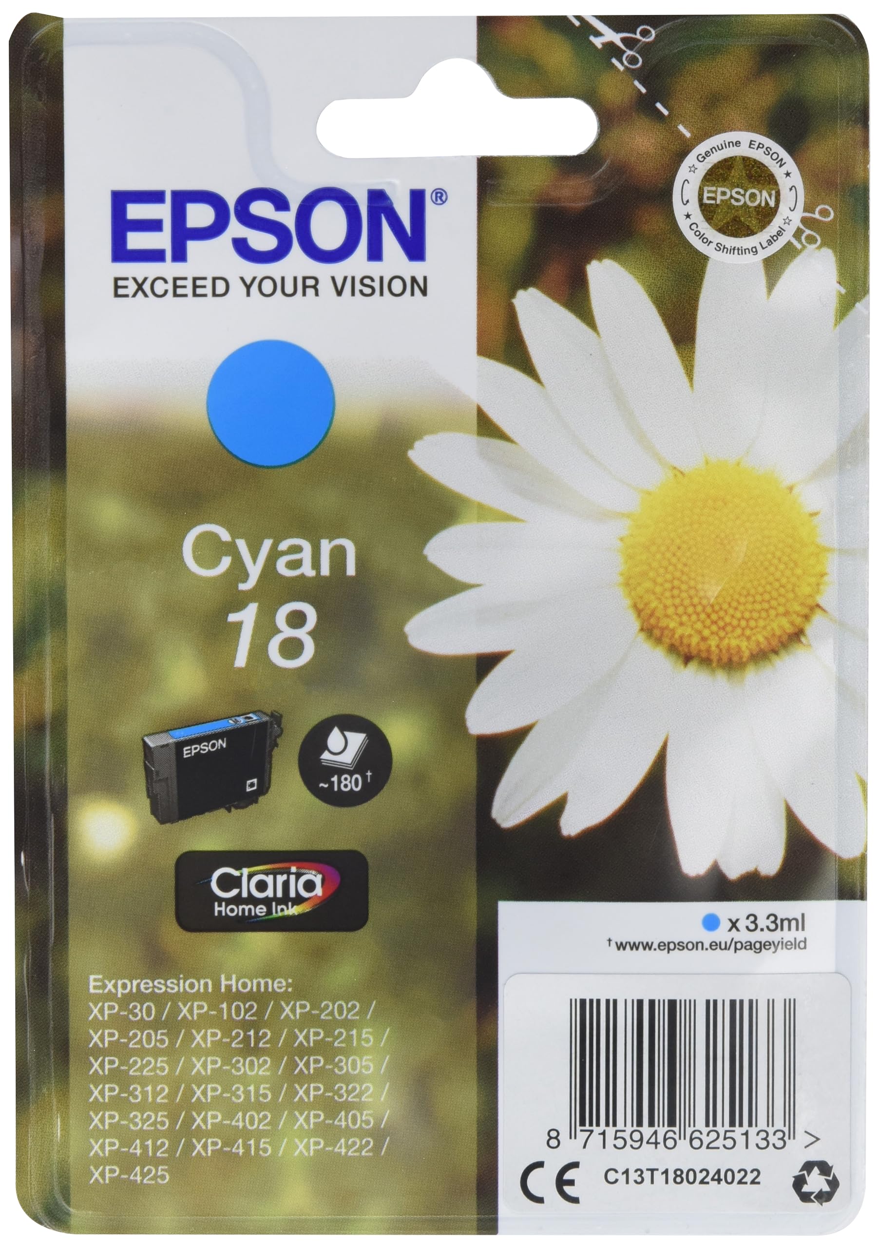 Epson C13T18034012 Inkjet Cartridge for XP30