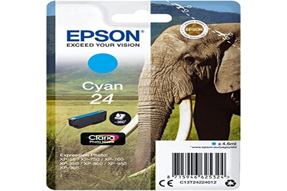 EPSON Elephant Ink Cartridge for Expression Photo XP-960 Series - Cyan