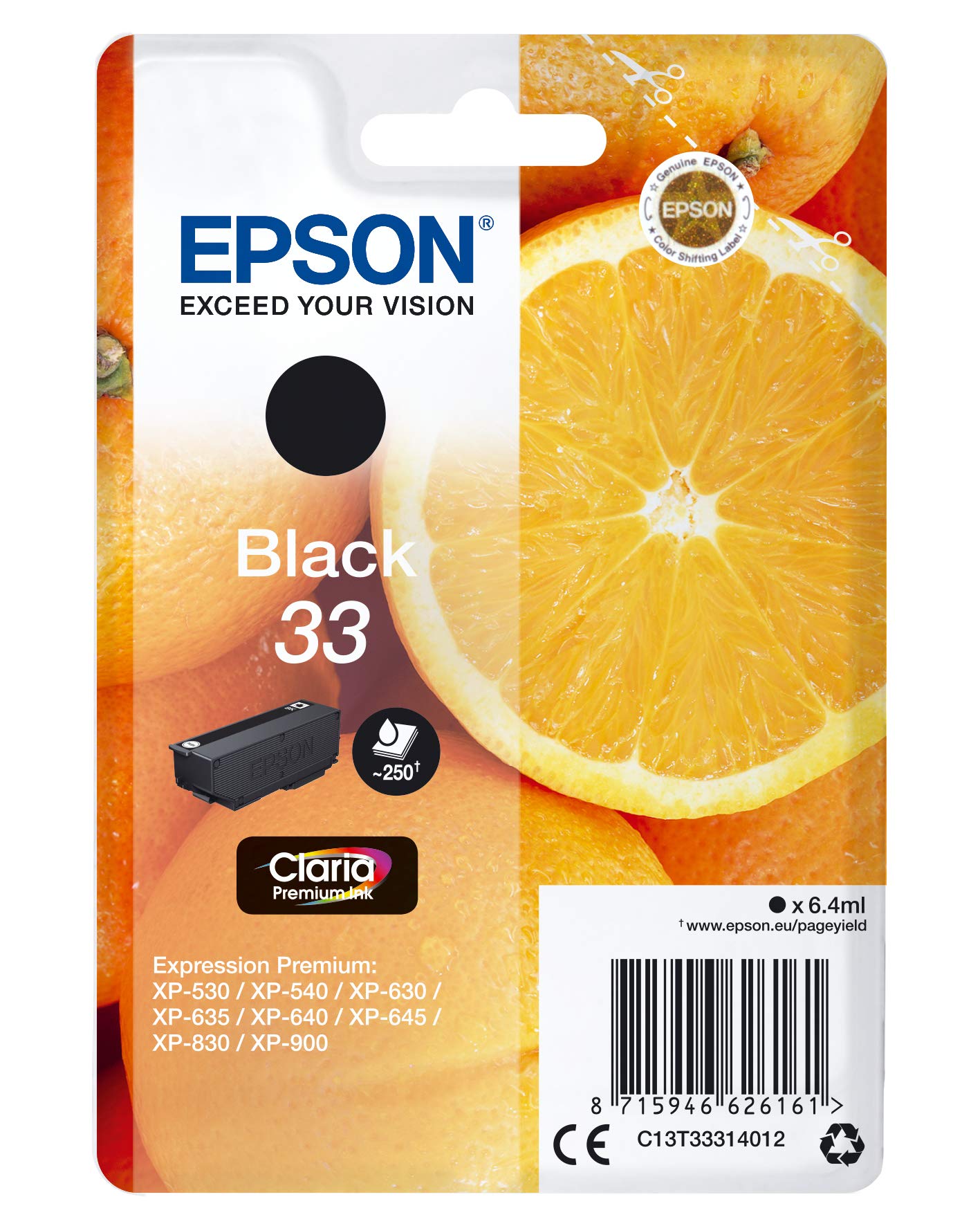 EPSON Oranges Ink Cartridge for XP-530 Series - Black
