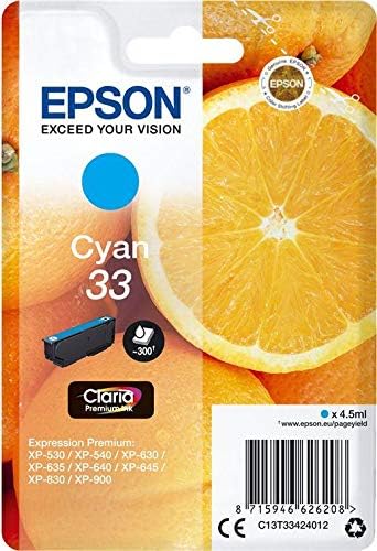 Epson C13T33424022 Standard Original Inkjet Cartridges - Cyan