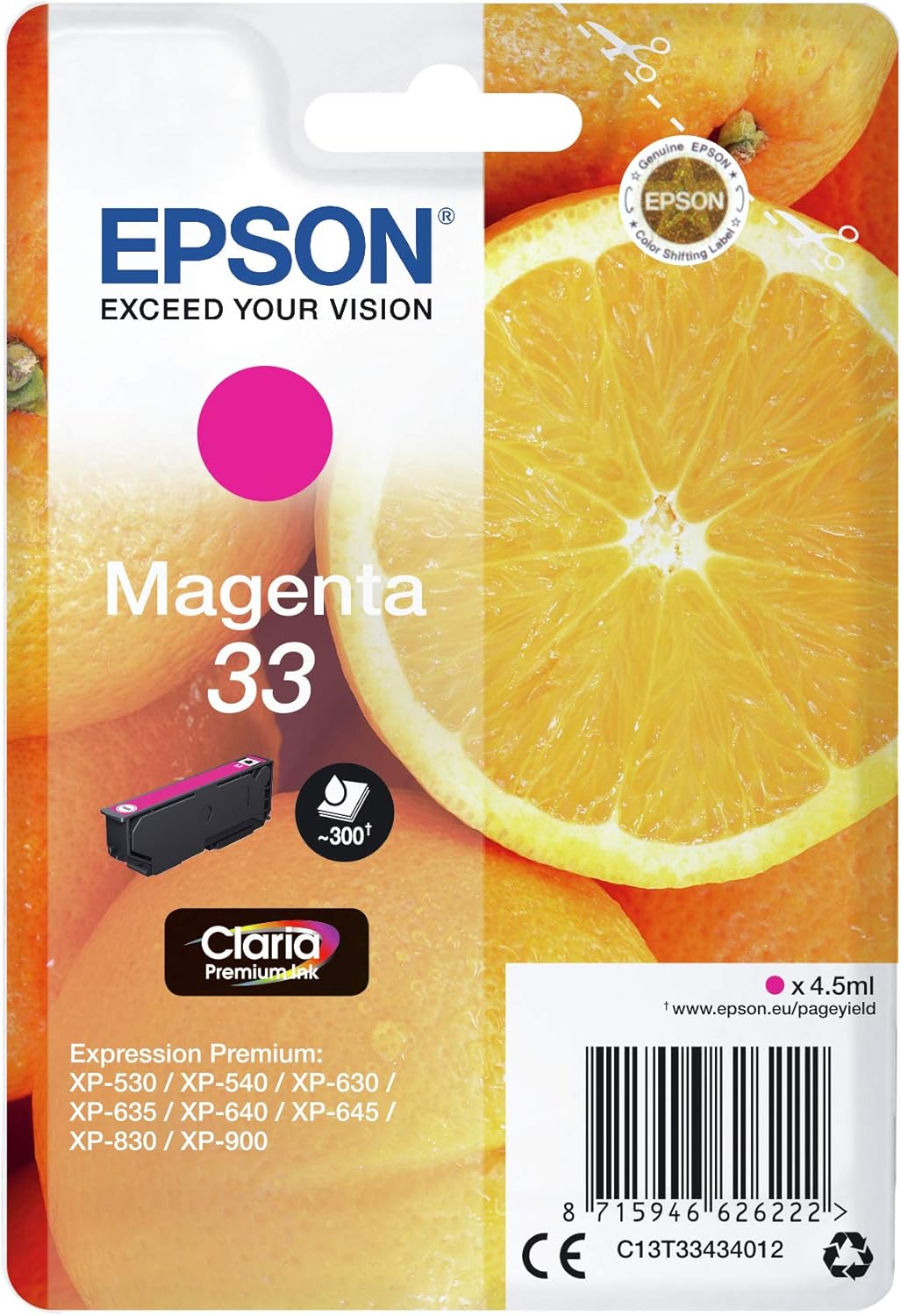 EPSON Oranges Ink Cartridge for XP-530 Series - Magenta