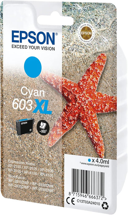 Epson SINGLEPACK Cyan 603XL Ink SUPL