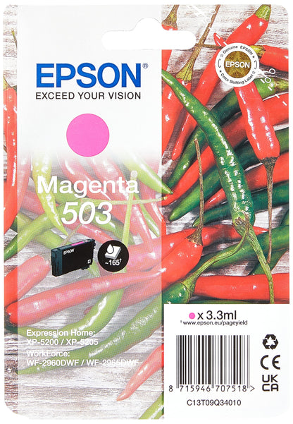 Epson 503 Chillies, Genuine Magenta Ink Cartridge