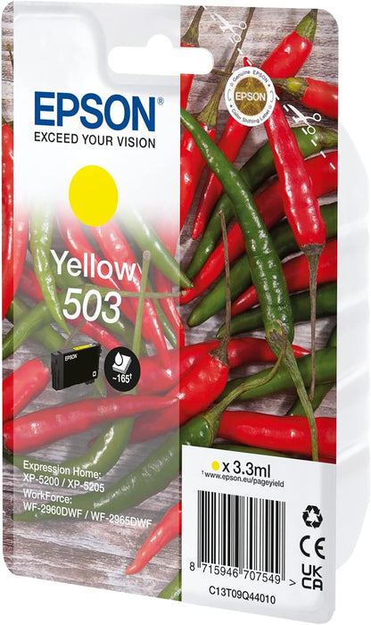 Epson 503 Chillies, Genuine Yellow Ink Cartridge