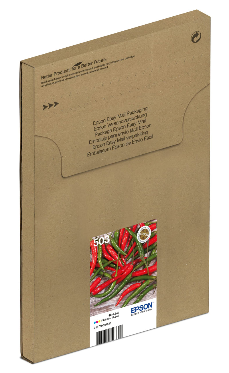 Epson 503 Chillies, Genuine Multipack, Eco-Friendly Packaging, 4-Colours Ink Cartridges