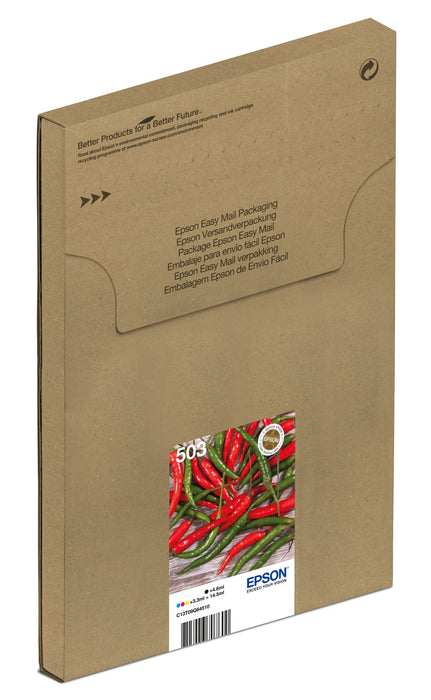 Epson 503 Chillies, Genuine Multipack, Eco-Friendly Packaging, 4-Colours Ink Cartridges
