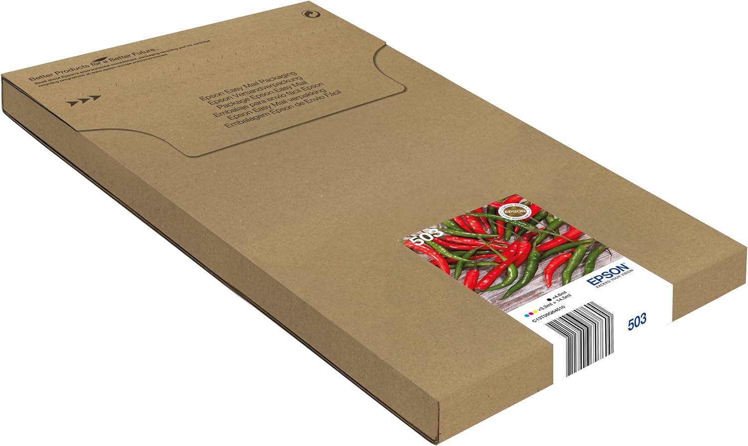 Epson 503 Chillies, Genuine Multipack, Eco-Friendly Packaging, 4-Colours Ink Cartridges