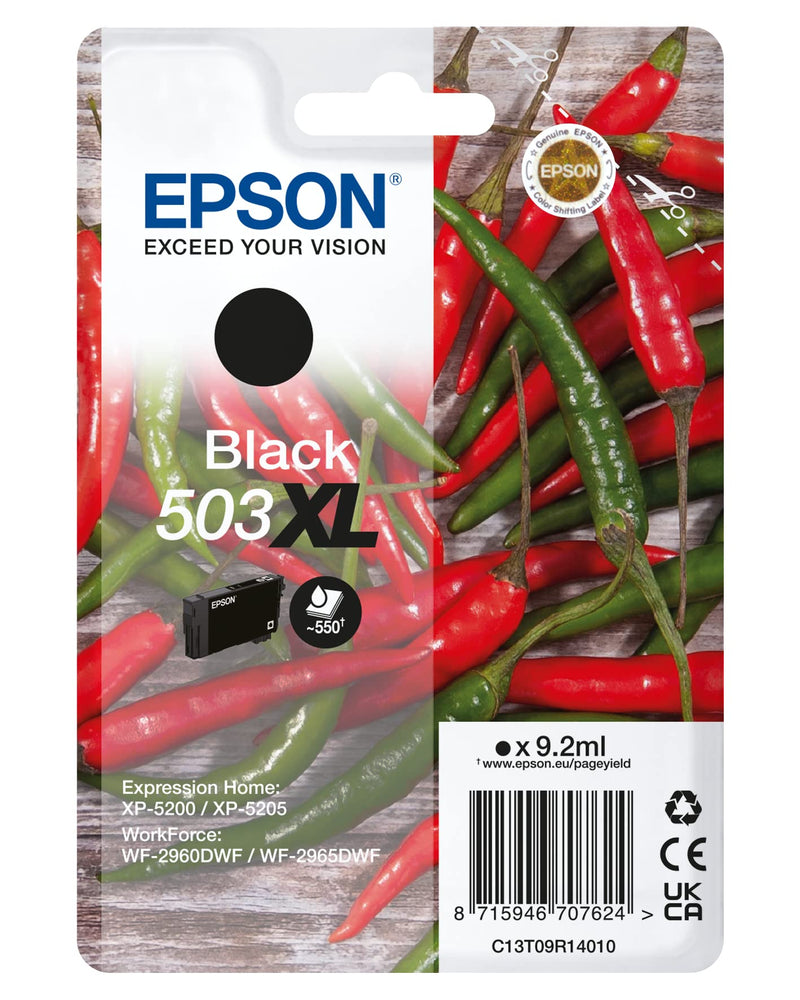 Epson Ink/503XL Chillies 9.2ml BK SC SEC